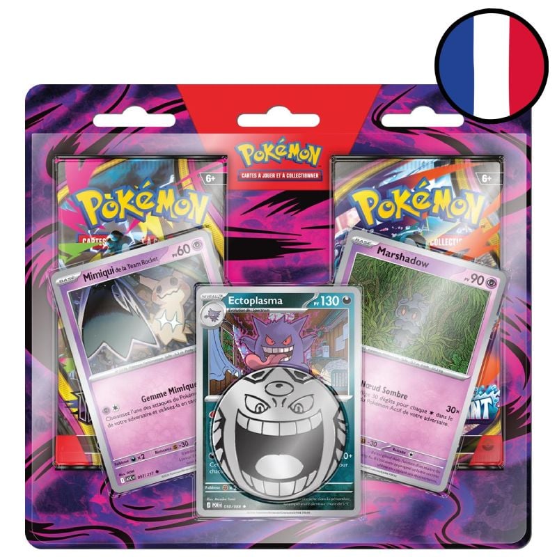 Pokémon — Pack 2 boosters Ectoplasma, Mimiqui et Marshadow